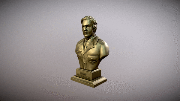 Busto de Pierre Clostermann Aviador - Image 5