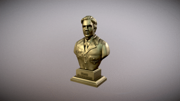 Busto de Pierre Clostermann Aviador - Image 6