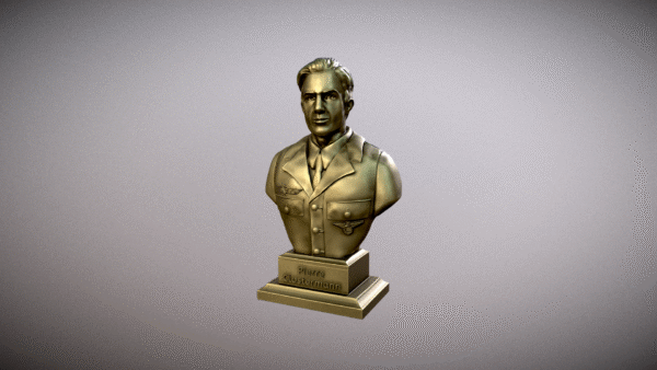 Busto de Pierre Clostermann Aviador