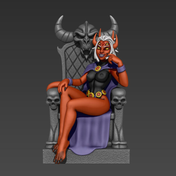 Figura de la Reina Demonio Cuervo para impresión 3D - Image 3