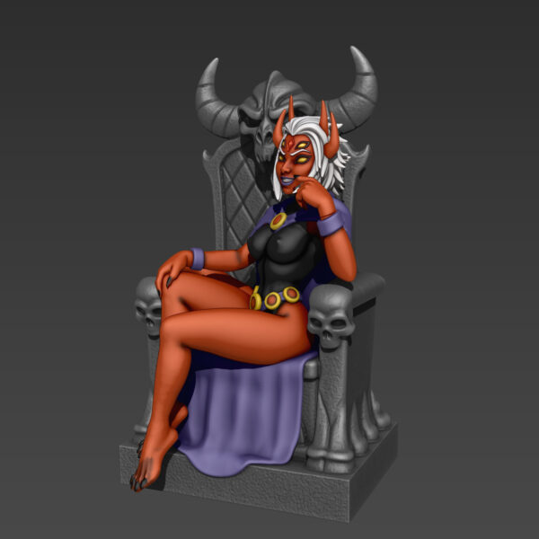 Figura de la Reina Demonio Cuervo para impresión 3D - Image 4