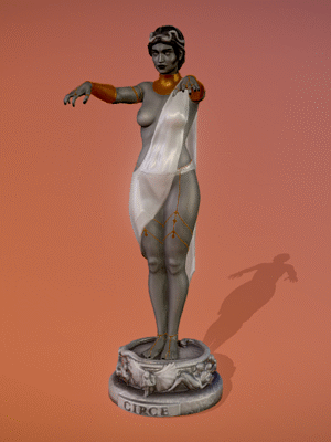 Estatua de Circe o estatua de la diosa Kirke STL 3d modelo