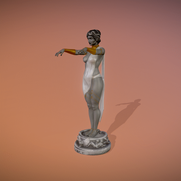 Estatua de Circe o estatua de la diosa Kirke STL 3d modelo - Image 7