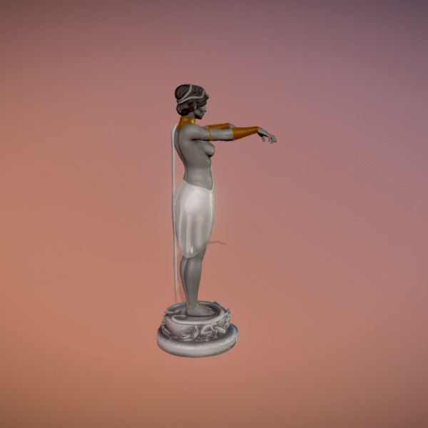Estatua de Circe o estatua de la diosa Kirke STL 3d modelo - Image 3
