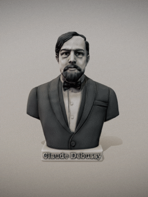 Busto de Claude Debussy para impresión 3D