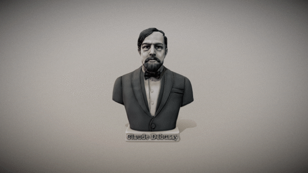 Busto de Claude Debussy para impresión 3D