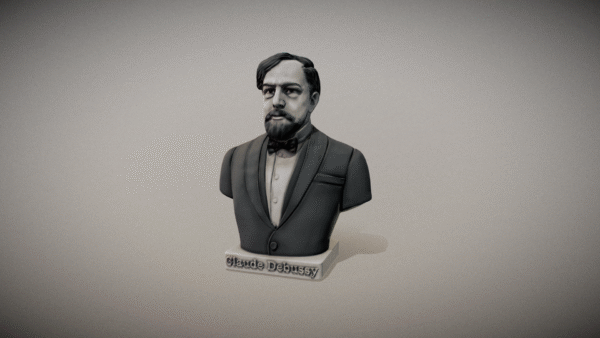 Busto de Claude Debussy para impresión 3D - Image 9