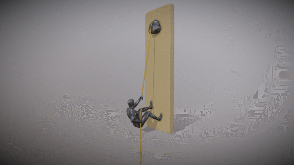 Adorno colgante de pared con estatua de escalador modelo 1 - Image 4