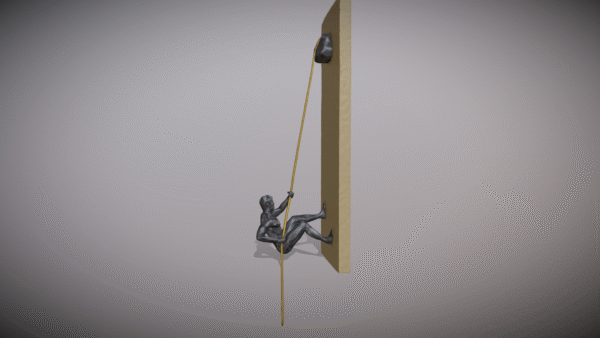 Adorno colgante de pared con estatua de escalador modelo 1 - Image 2