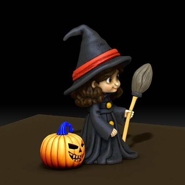 Bonita mini figura coleccionable de bruja - Image 5