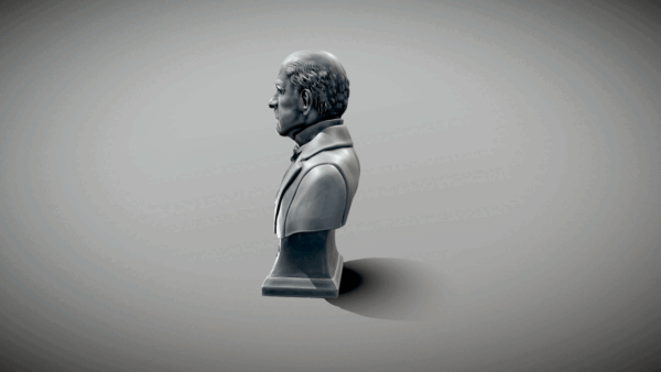 Domingo Faustino Sarmiento Busto 3D - Image 5