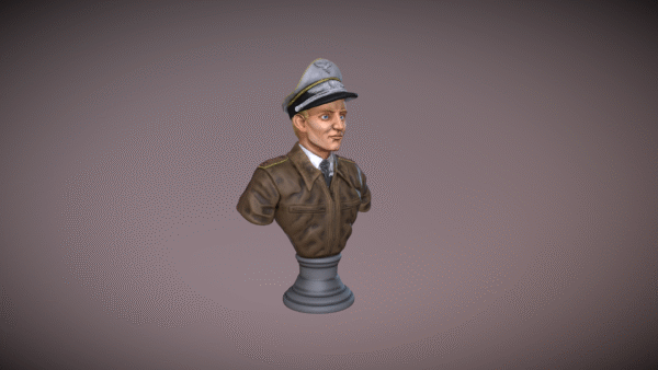 Busto de Erich Alfred Hartmann para impresión 3D - Image 3