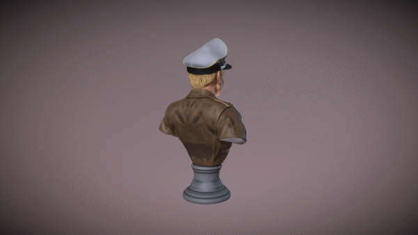 Busto de Erich Alfred Hartmann para impresión 3D - Image 4