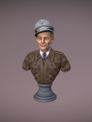 Busto de Erich Alfred Hartmann para impresión 3D