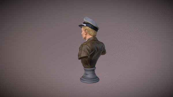 Busto de Erich Alfred Hartmann para impresión 3D - Image 5