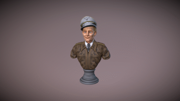 Busto de Erich Alfred Hartmann para impresión 3D