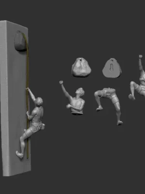 Adorno de pared con estatua de escalador, modelo 2