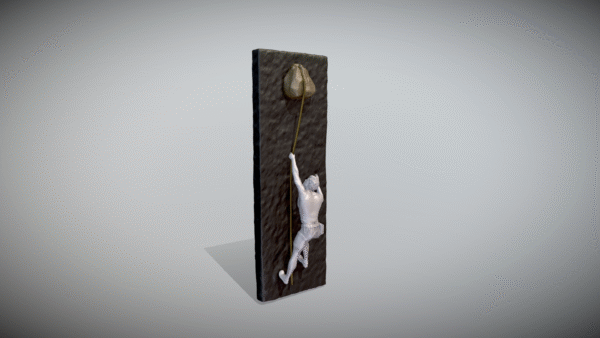 Adorno de pared con estatua de escalador, modelo 3