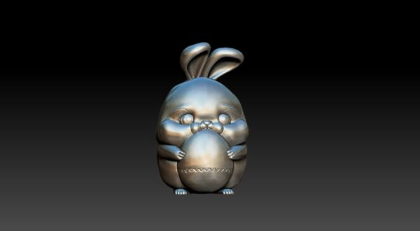 Conejito de Pascua gordo y lindo con un huevo - Image 5
