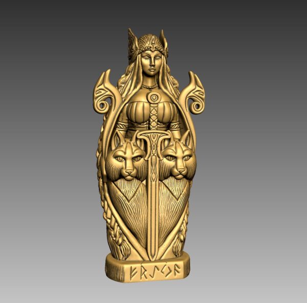 Estatua de Freya en estilo totémico - Image 2