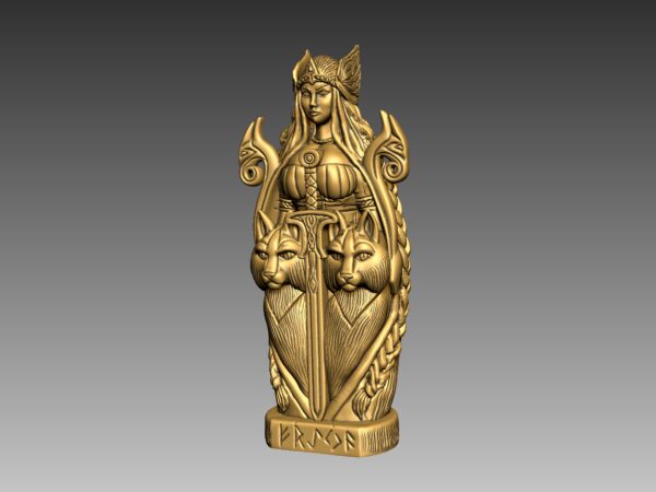 Estatua de Freya en estilo totémico - Image 3
