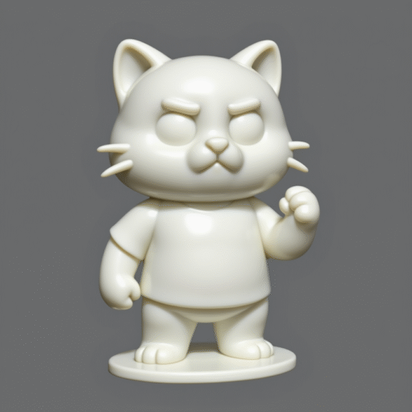 Lindo juguete de figura de gatito enojado - Image 8