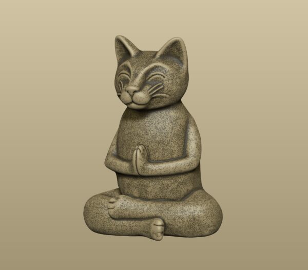 Gato Meditando escultura deco yoga - Image 5