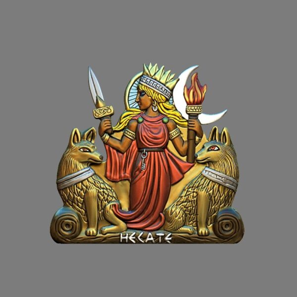 Escultura en relieve de la diosa Hécate, modelo 3D - Image 4