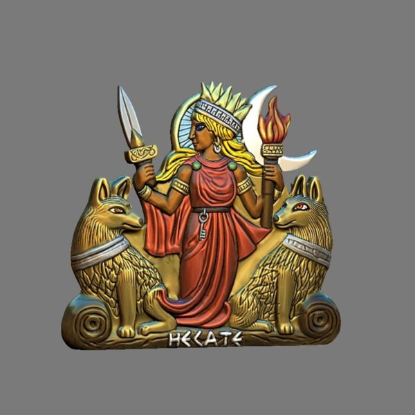 Escultura en relieve de la diosa Hécate, modelo 3D - Image 6