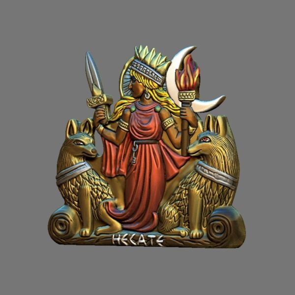 Escultura en relieve de la diosa Hécate, modelo 3D - Image 7