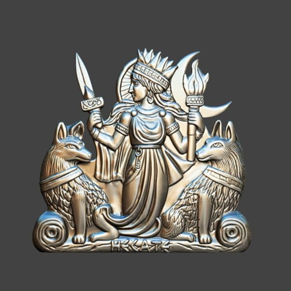 Escultura en relieve de la diosa Hécate, modelo 3D - Image 8