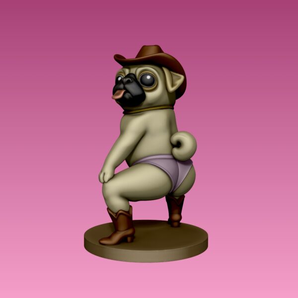 Figura decorativa de perro pug Hot Pug