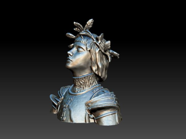 Modelo de impresión 3D del busto de Juana de Arco - Image 4