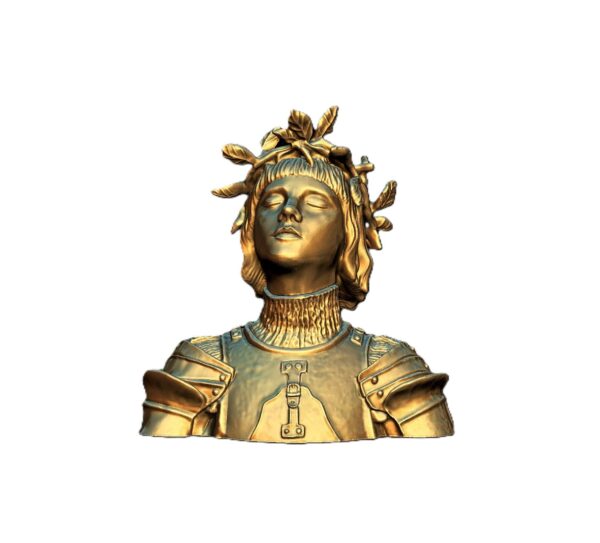 Modelo de impresión 3D del busto de Juana de Arco