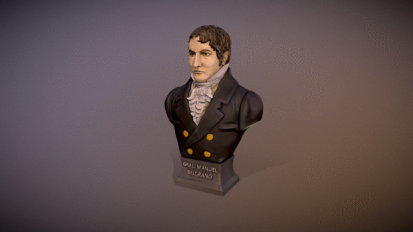 Jose Manuel Belgrano busto para impresion 3D - Image 3