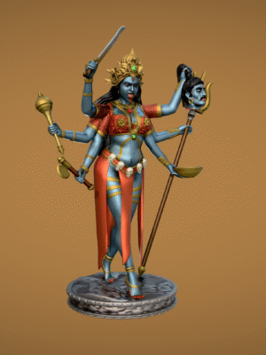 Estatua Diosa Kali indu para impresión 3D STL Modelo 3D
