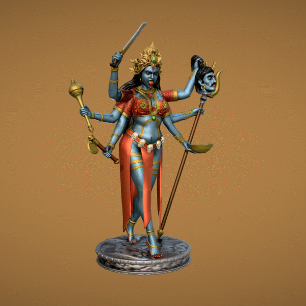 Estatua Diosa Kali indu para impresión 3D STL Modelo 3D