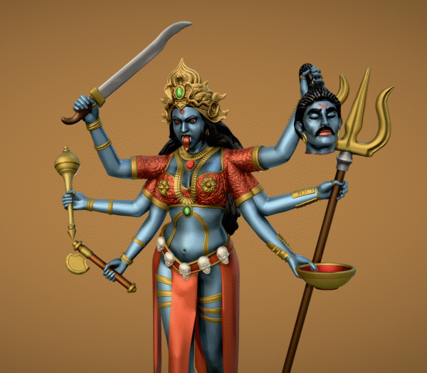 Estatua Diosa Kali indu para impresión 3D STL Modelo 3D - Image 4