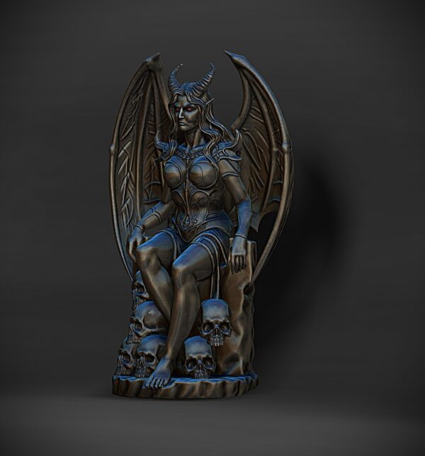 Lilith en su trono, escultura de monstruo súcubo - Image 5