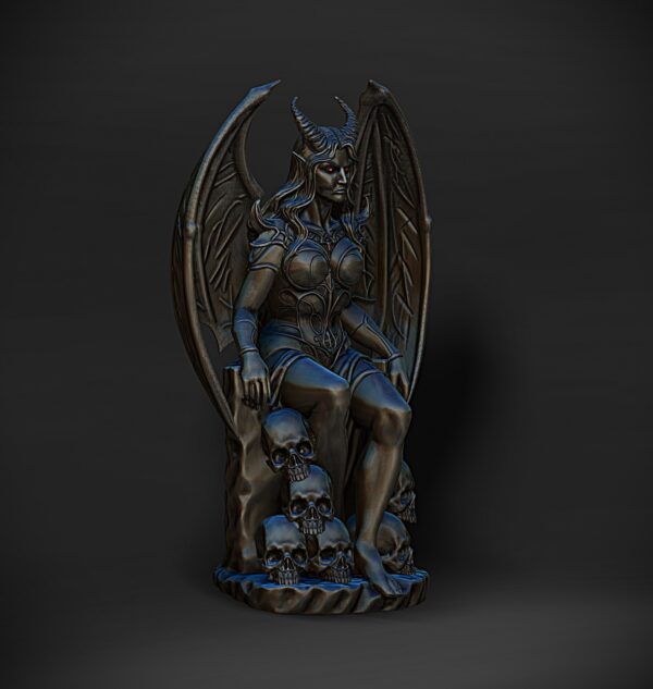 Lilith en su trono, escultura de monstruo súcubo - Image 4