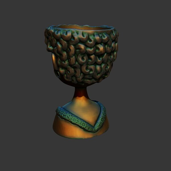 Maceta de cactus con forma de busto de muñeca - Image 4