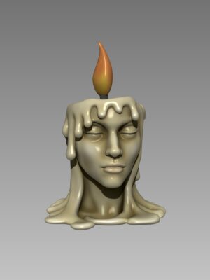 Portavelas LED decorativo Melted Girl