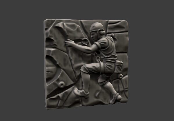 Escultura de escalador de pared versión 2