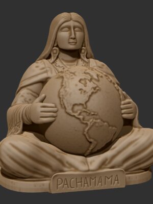 Estatua del tótem de la Pachamama