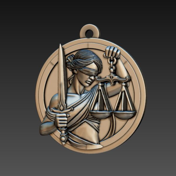 Relieve colgante y decoración de pared imprimible de Themis Justice - Image 3