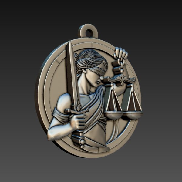 Relieve colgante y decoración de pared imprimible de Themis Justice - Image 4