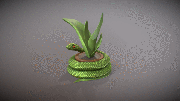 Maceta con forma de Serpiente para cactus o suculentas