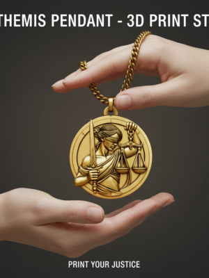 Relieve colgante y decoración de pared imprimible de Themis Justice