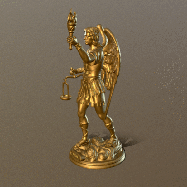 Estatua Arcángel Uriel para impresión 3D - Image 4