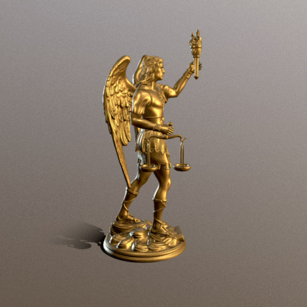 Estatua Arcángel Uriel para impresión 3D - Image 6